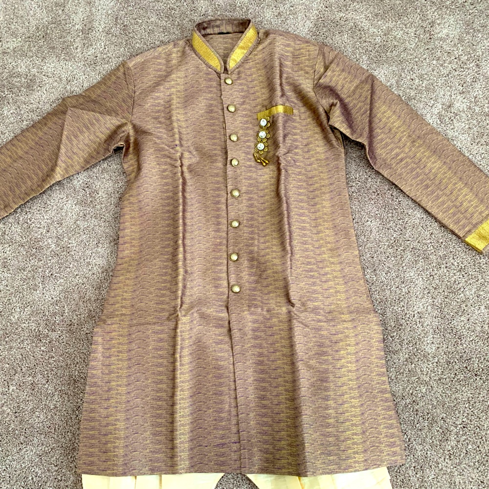 Men’s traditional indian south asian wedding sherwani kurta pant set